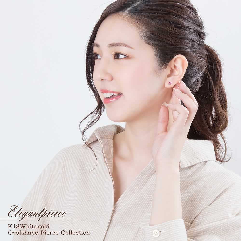 K18WG ルビー ピアス_04