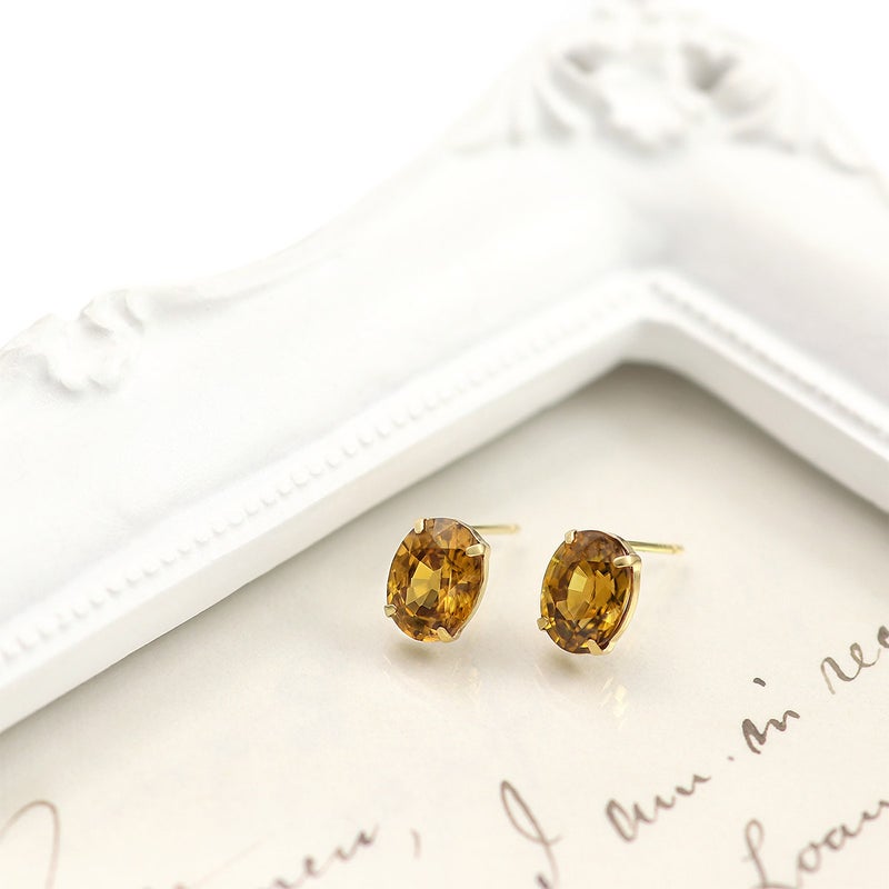 K18YG オレンジジルコン ピアス_09