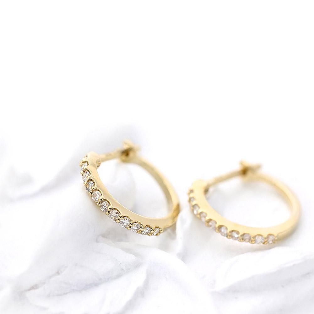 K18YG ダイヤモンド フープピアス_02