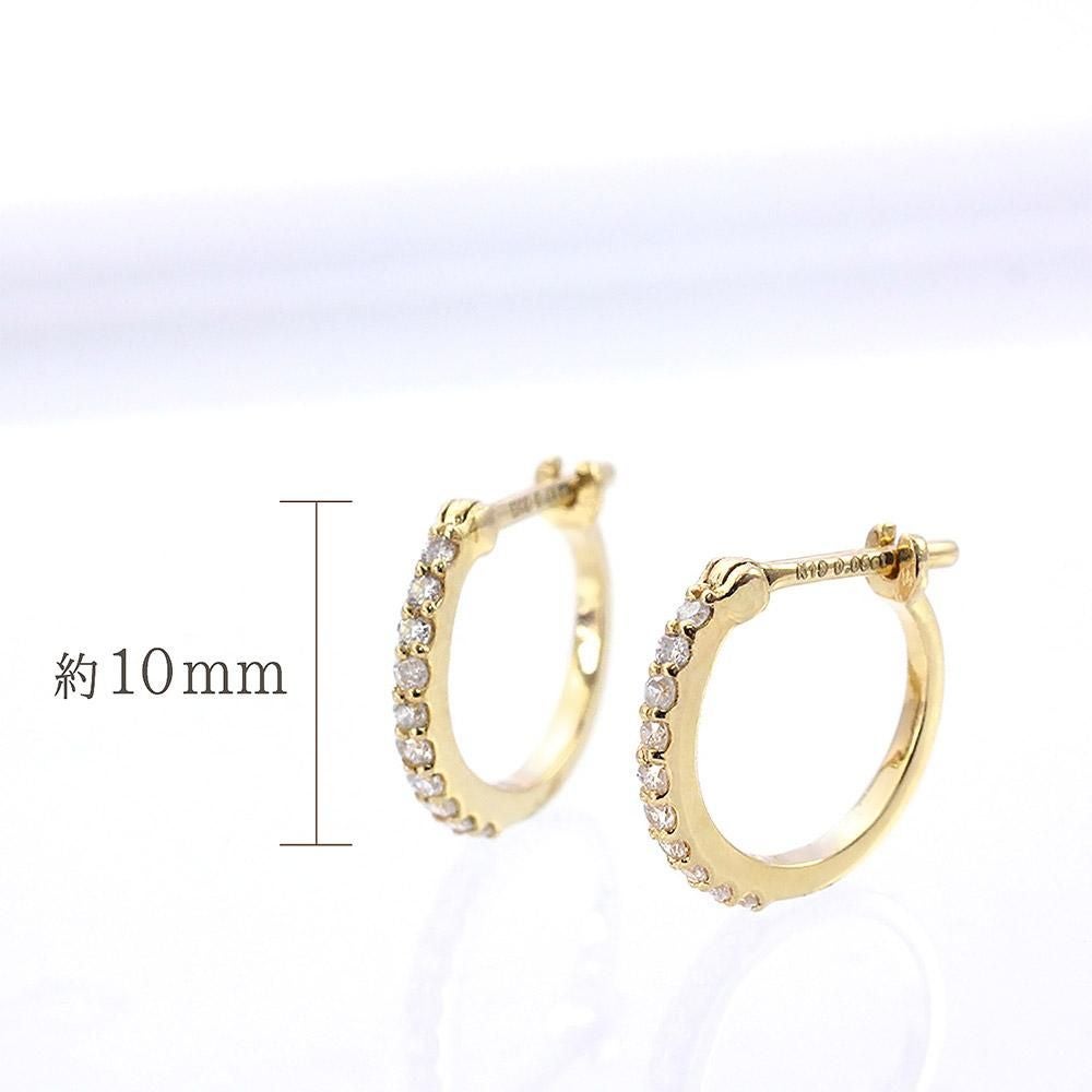 K18YG ダイヤモンド フープピアス_05