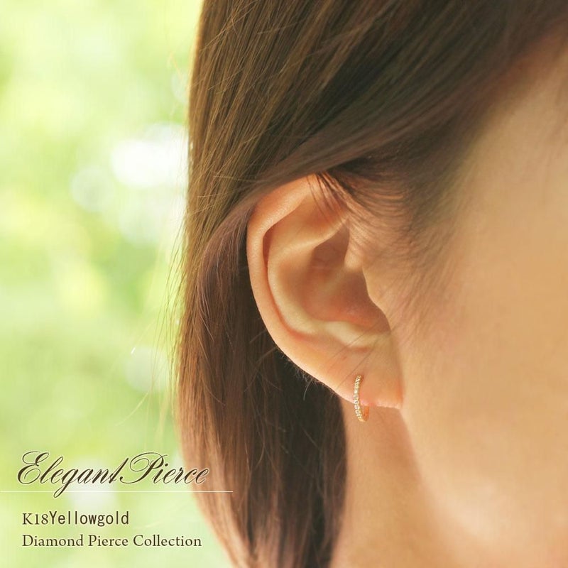 K18YG ダイヤモンド フープピアス_11