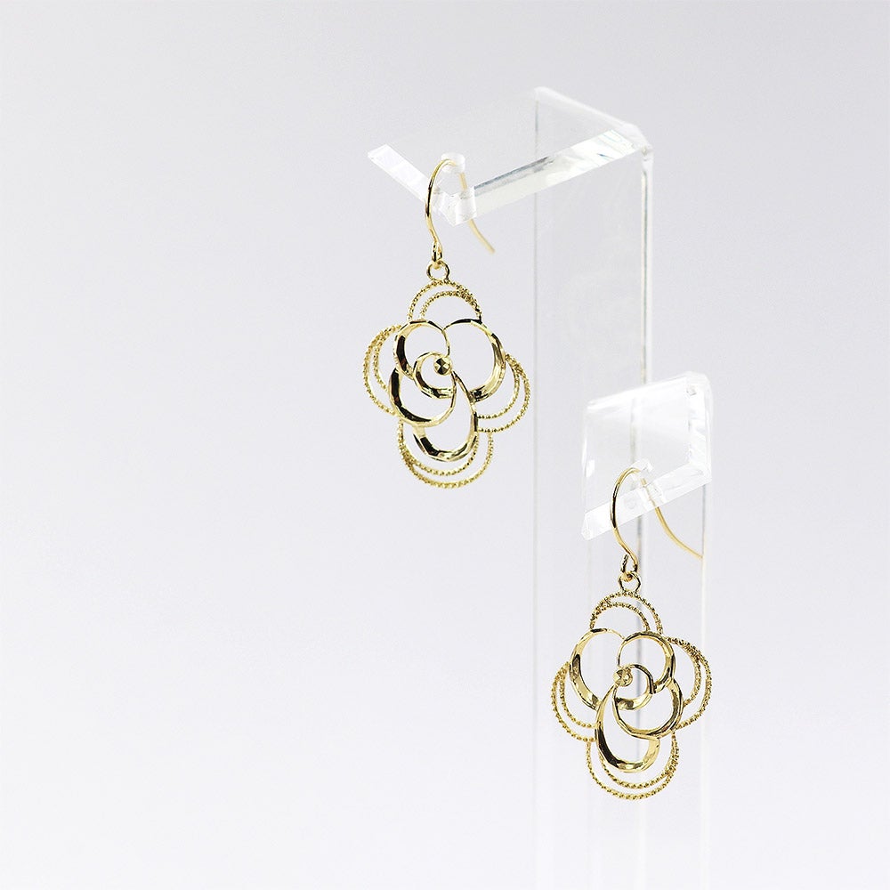 K18YG フラワー フックピアス_03