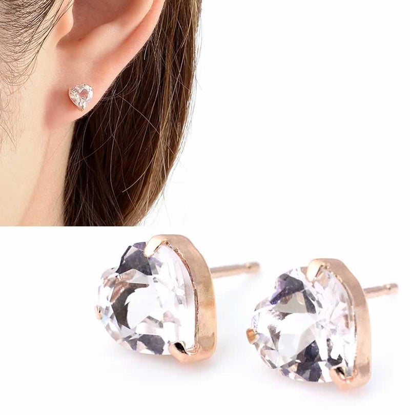 K18PG モルガナイト ハートピアス_03