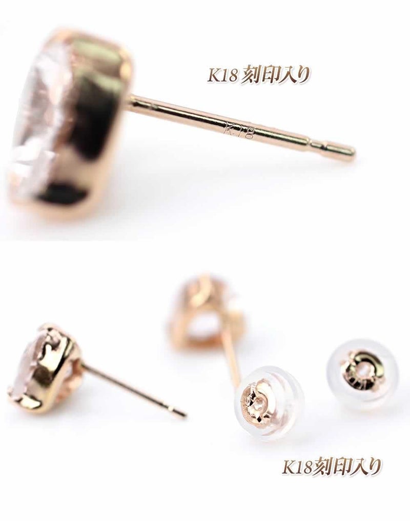 K18PG モルガナイト ハートピアス_05