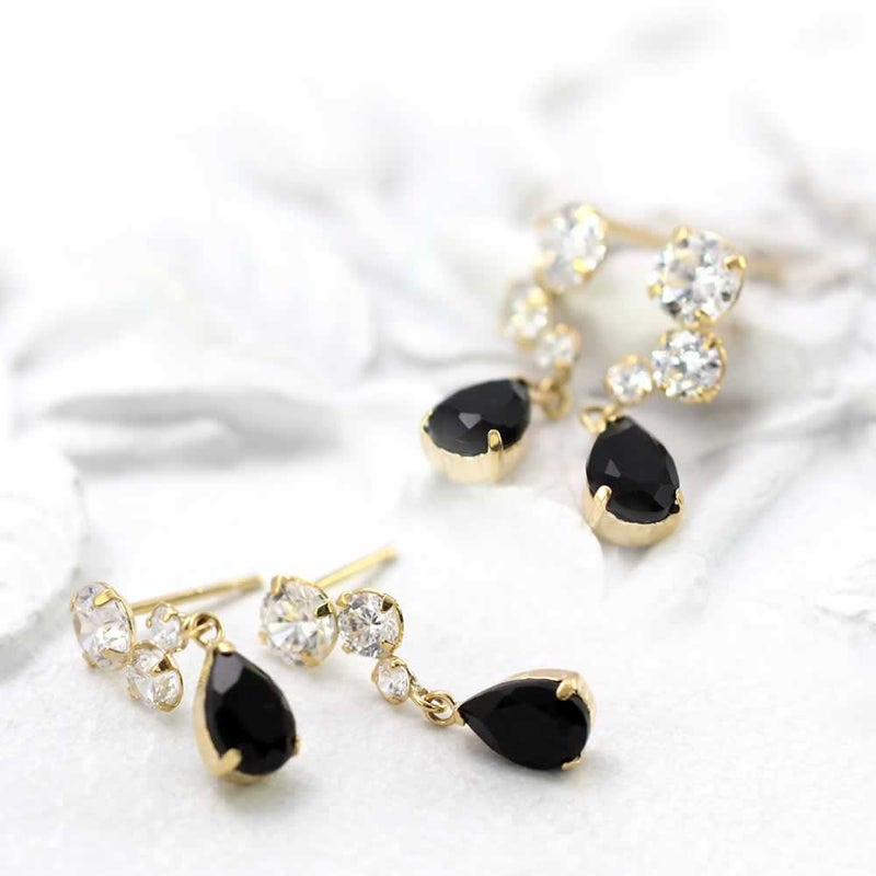 K18YG オニキス ピアス_03