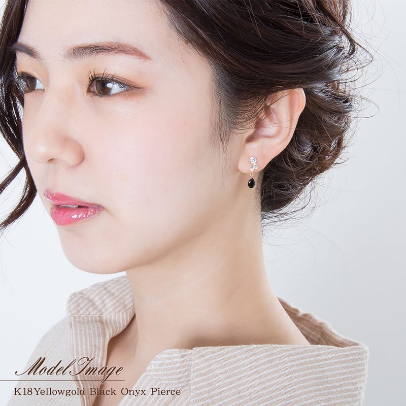K18YG オニキス ピアス_05