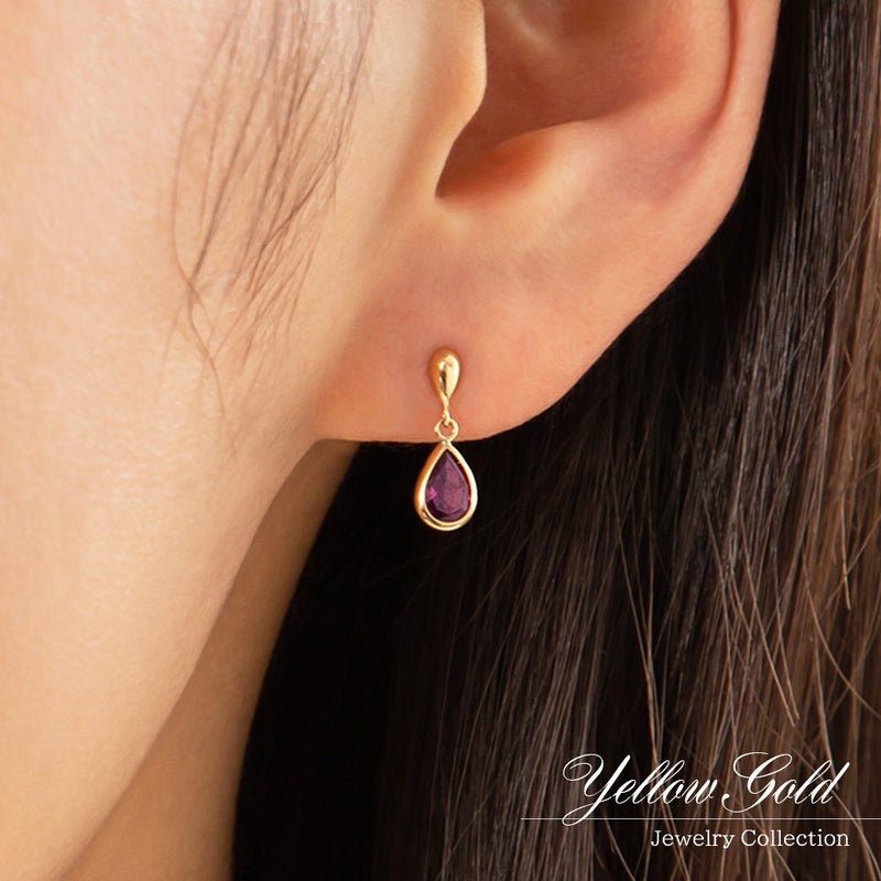 K18YG ロードライトガーネット ピアス_05