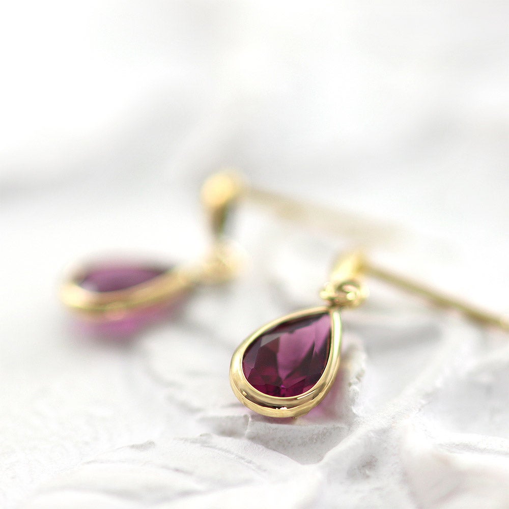 K18YG ロードライトガーネット ピアス_10