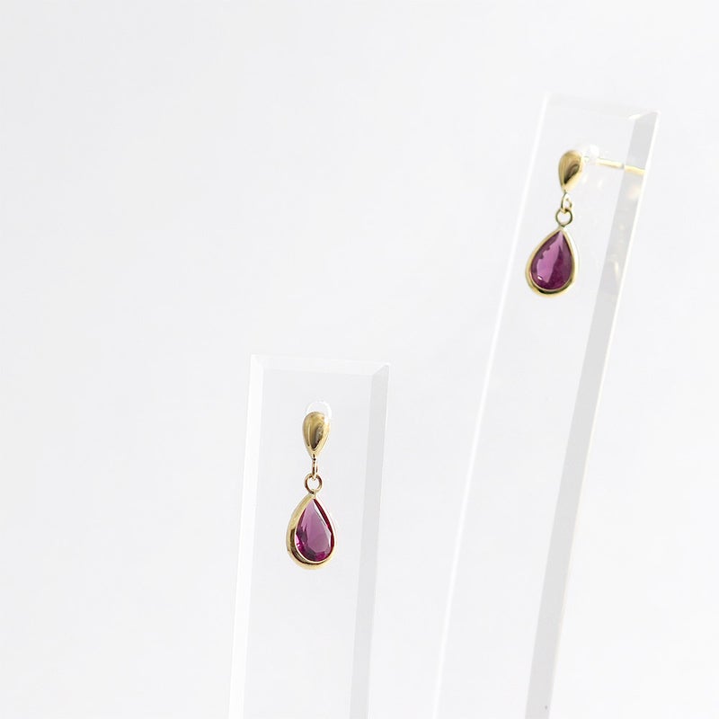 K18YG ロードライトガーネット ピアス_11