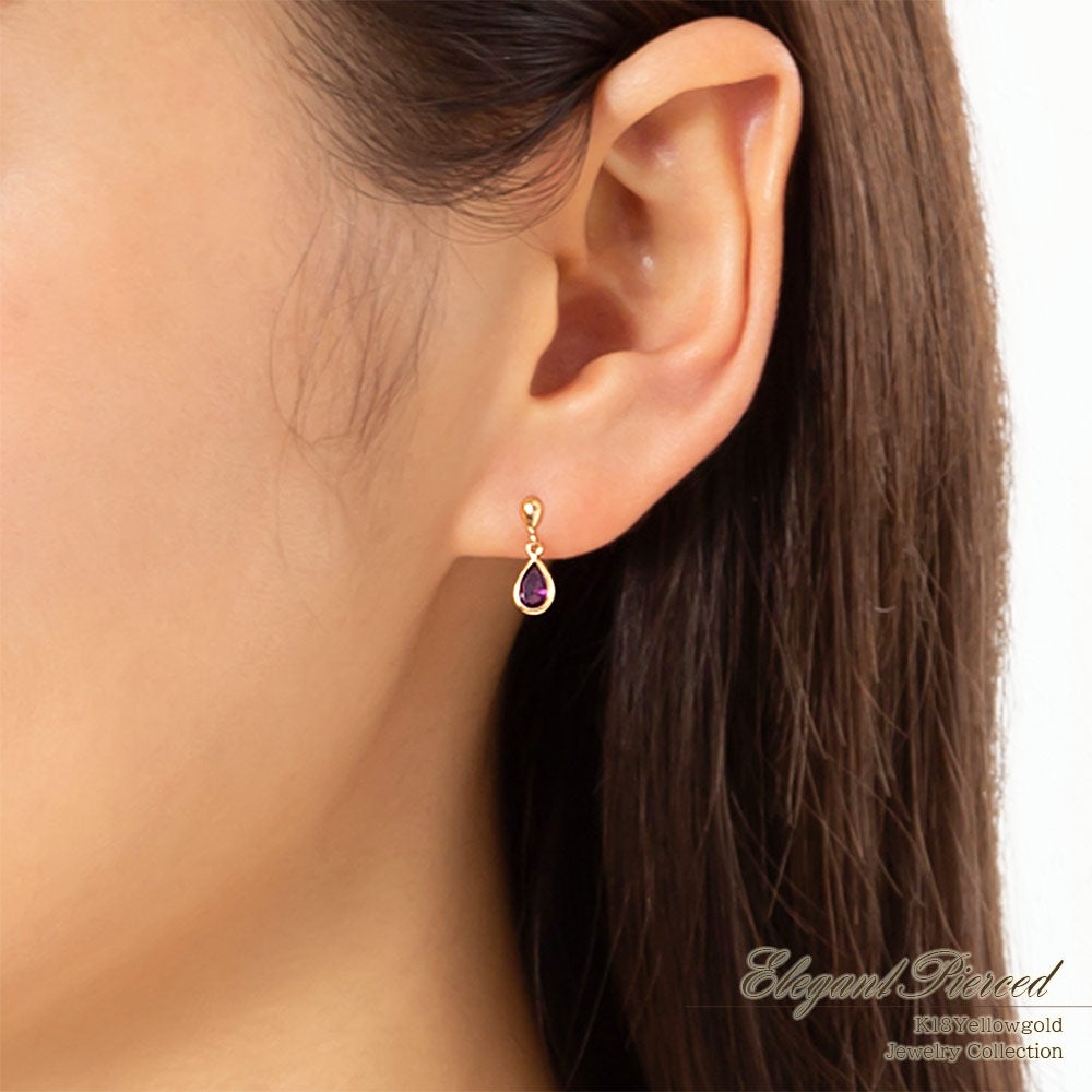 K18YG ロードライトガーネット ピアス_12