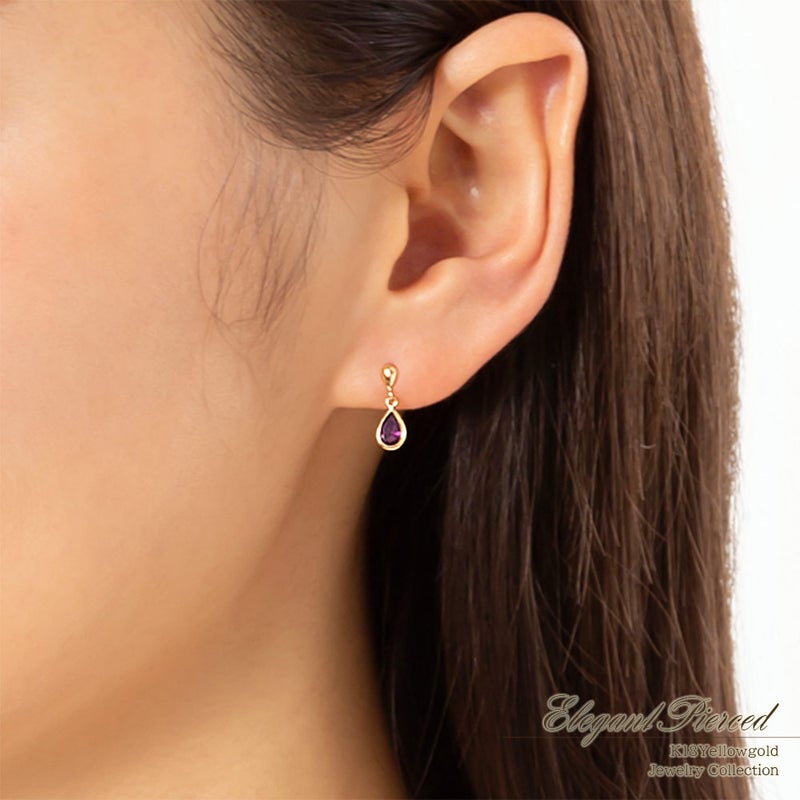 K18YG ロードライトガーネット ピアス_12