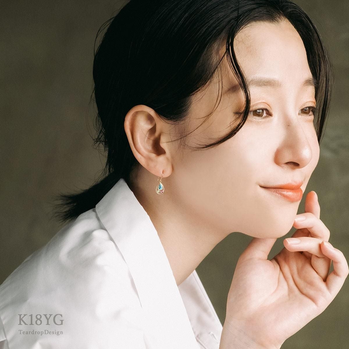 K18YG ブルートパーズ&ピンクトルマリン&ペリドット ピアス_05