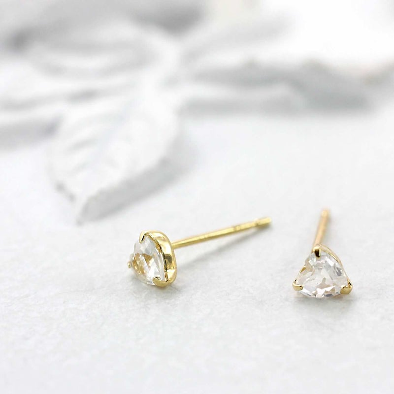 K18YG ホワイトサファイア ピアス 9月 誕生石_02