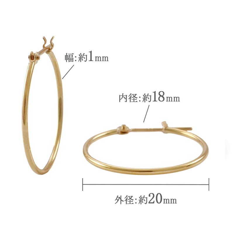 K18YG フープピアス_05