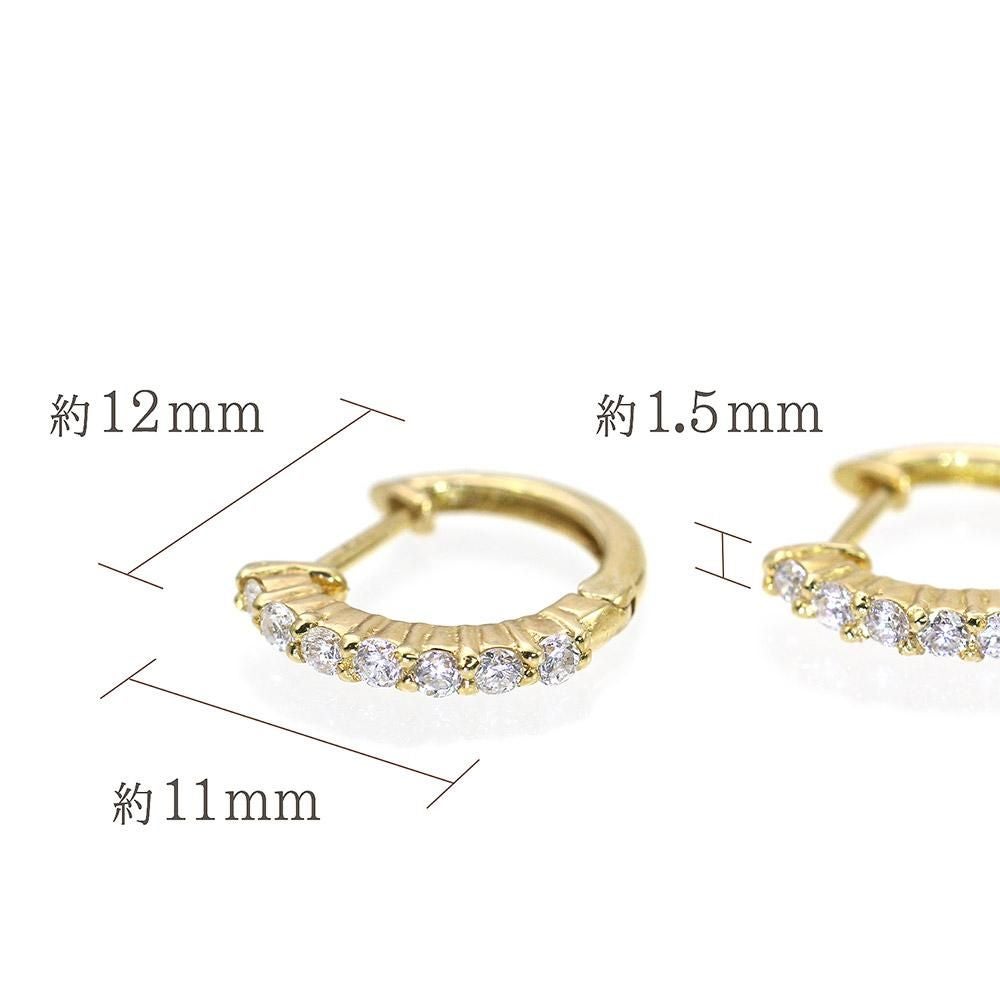 K18YG ダイヤモンド フープピアス_04