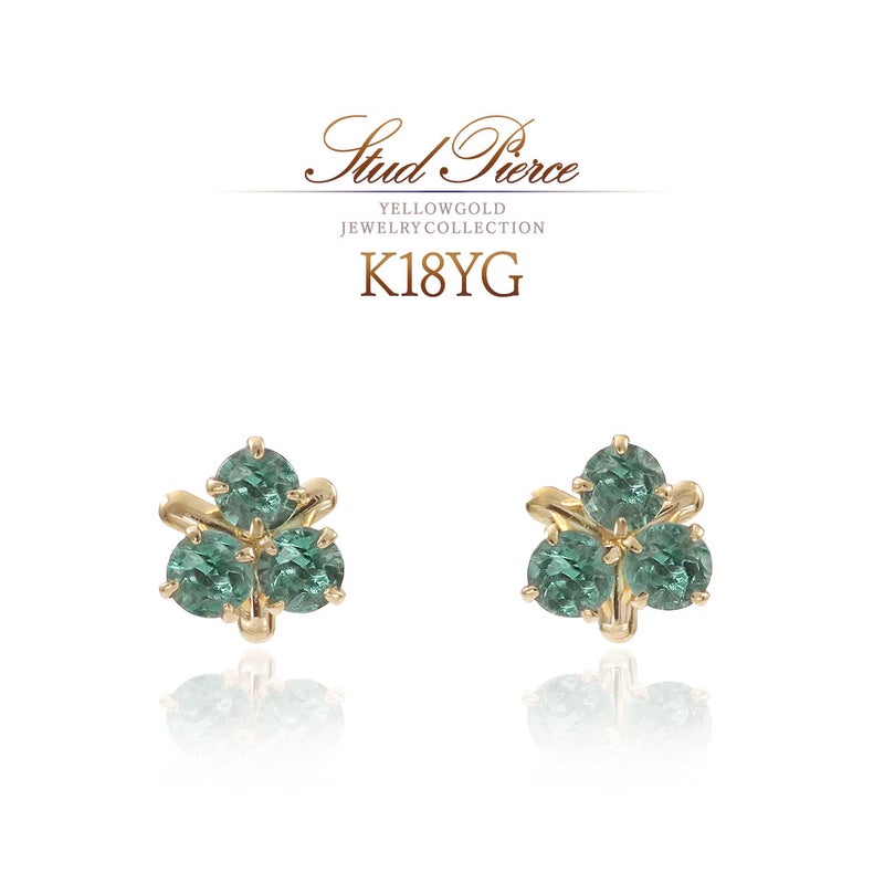 K18YG カラーチェンジガーネット ピアス_01