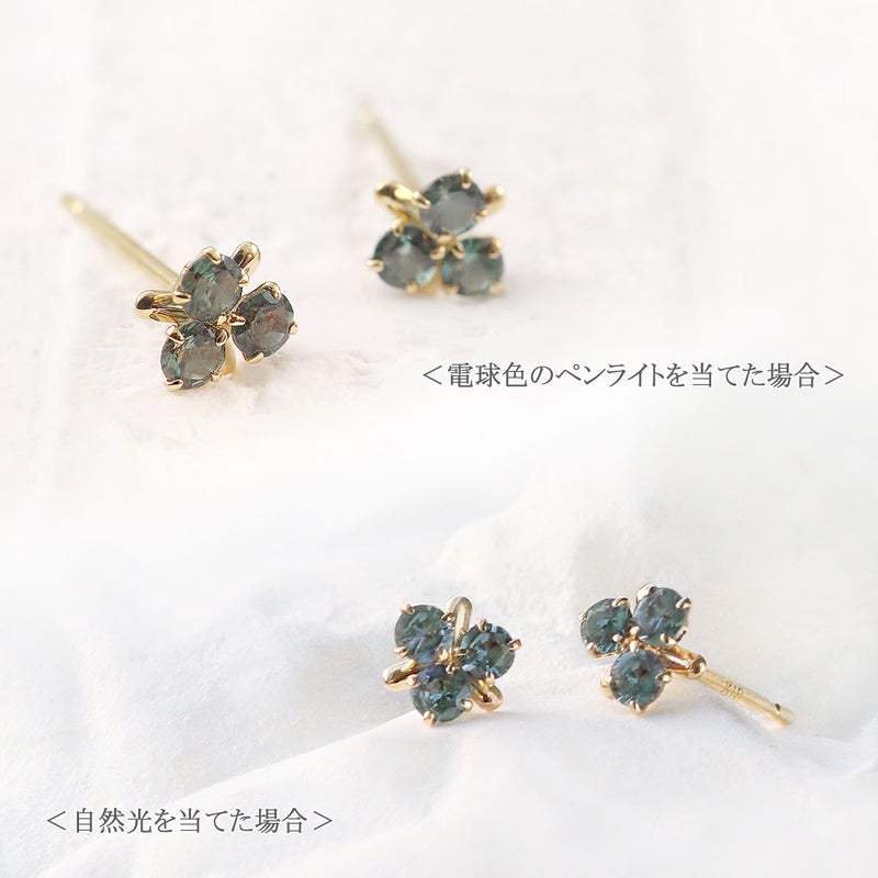 K18YG カラーチェンジガーネット ピアス_04
