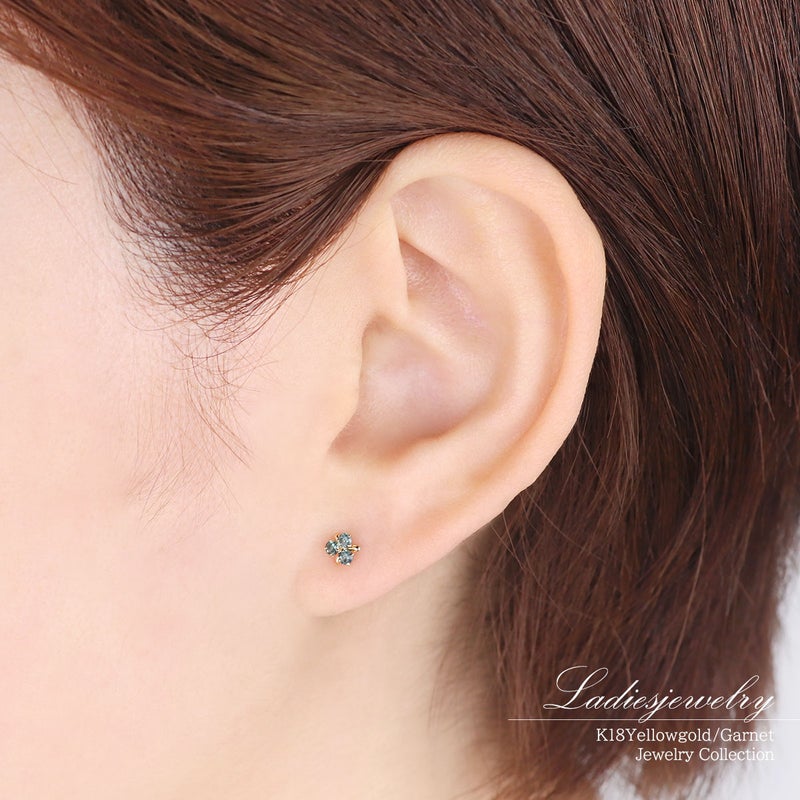 K18YG カラーチェンジガーネット ピアス_10