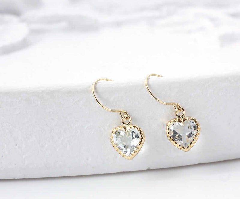 K18 アクアマリン ハート フックピアス_02