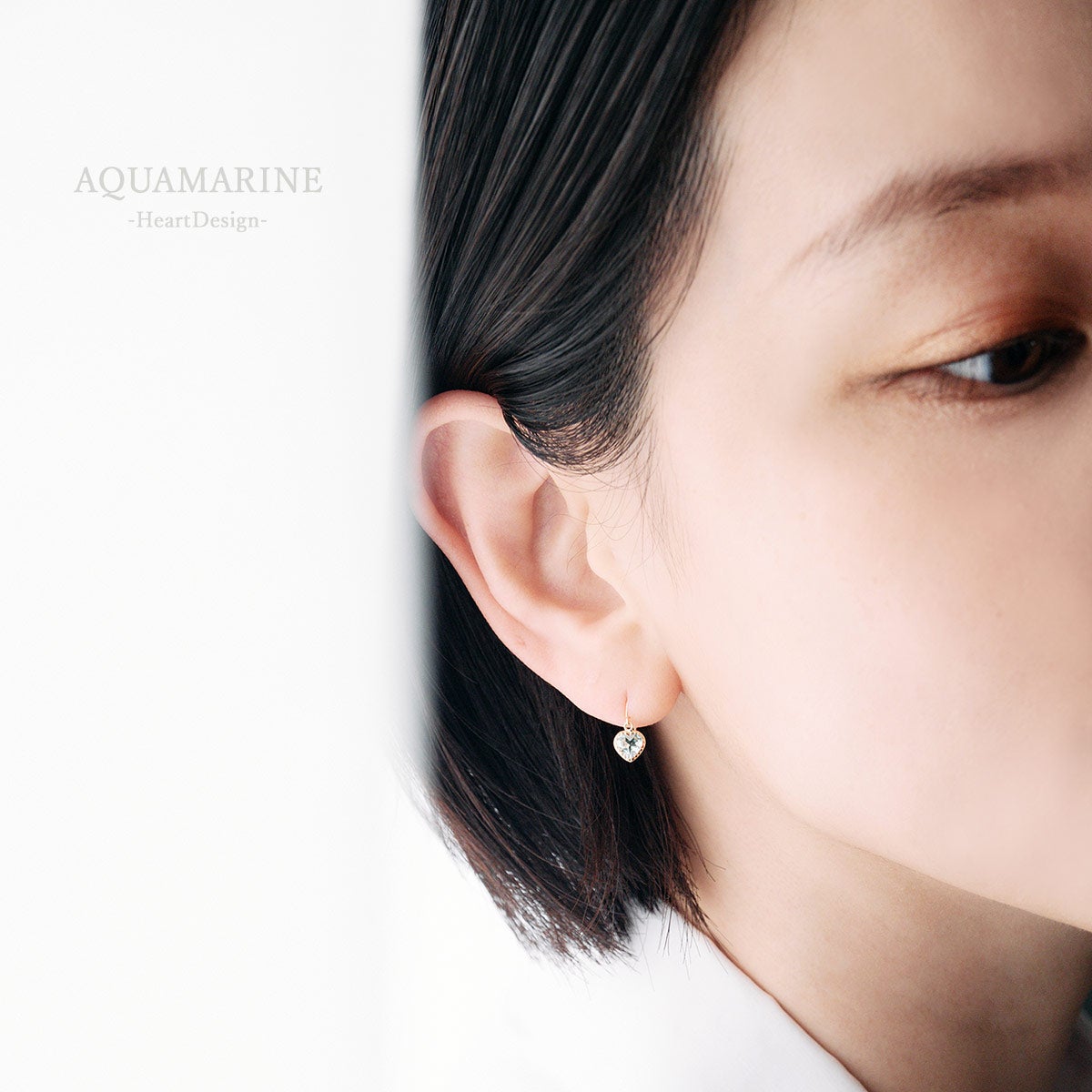 K18 アクアマリン ハート フックピアス_05