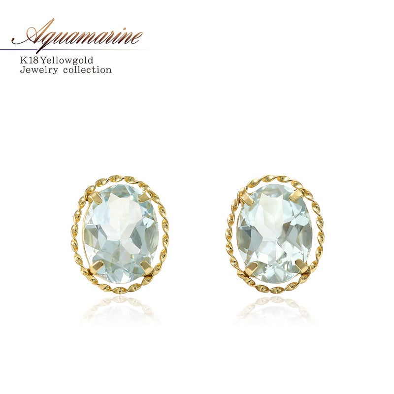 K18YG アクアマリン ピアス_01