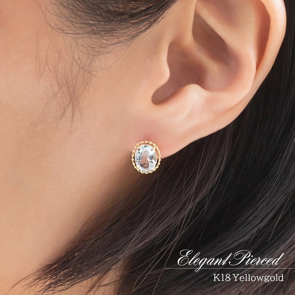 K18YG アクアマリン ピアス_10