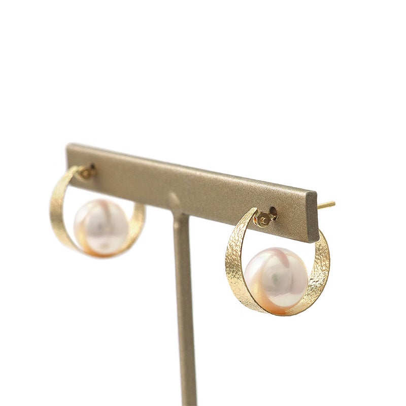 K18YG あこや真珠 フープピアス_03