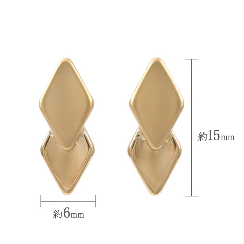 K18YG ひし形 ピアス_04