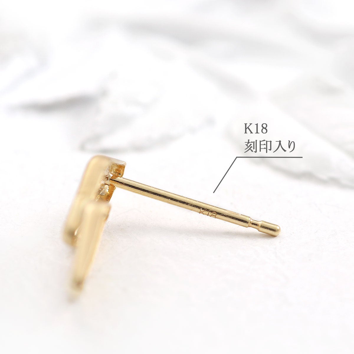 K18YG ひし形 ピアス_05