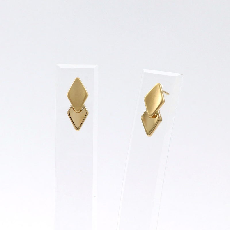 K18YG ひし形 ピアス_09