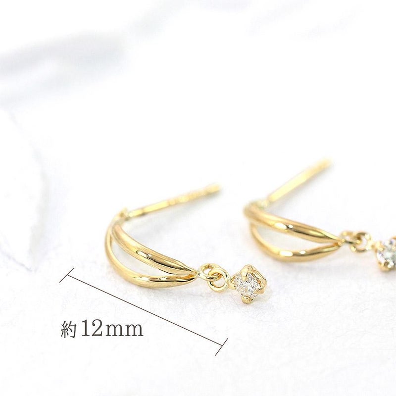 K18YG ダイヤモンド ピアス_05