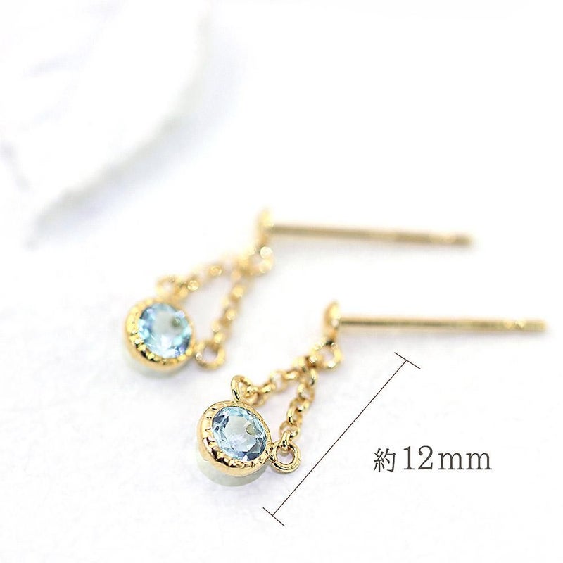 K18YG ブルートパーズ ピアス 11月の誕生石_05