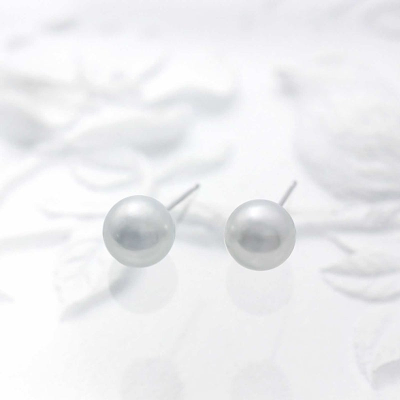 K18WG アコヤ真珠 約8.5-9mm 一粒ピアス（両耳用）_02