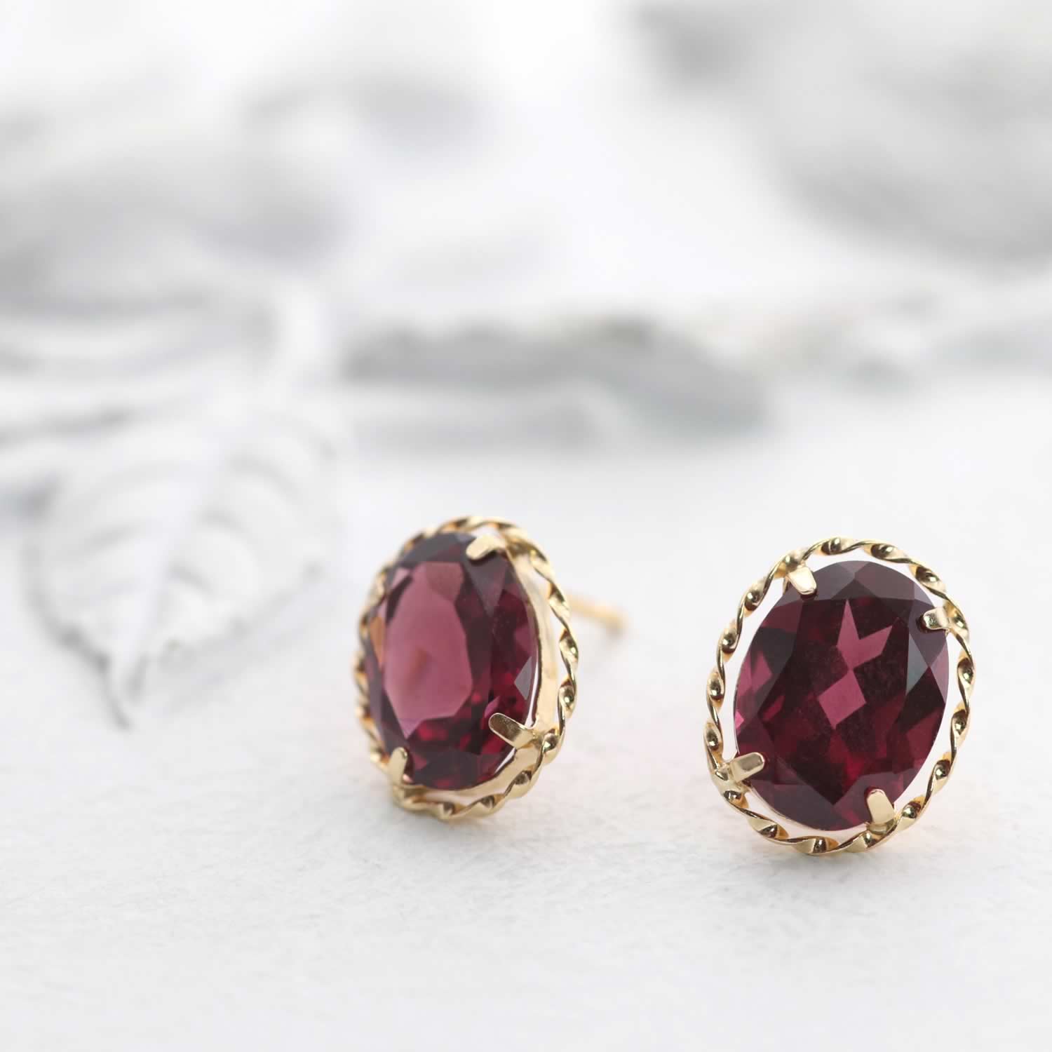 K18YG ロードライトガーネット ピアス | Jewelry ROLA（ジュエリーローラ）