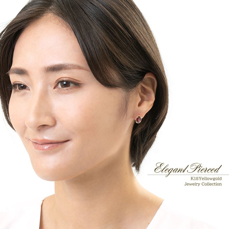 K18YG ロードライトガーネット ピアス_10