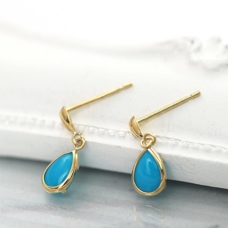 K18YG ターコイズ ピアス_04