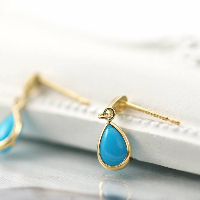 K18YG ターコイズ ピアス_10