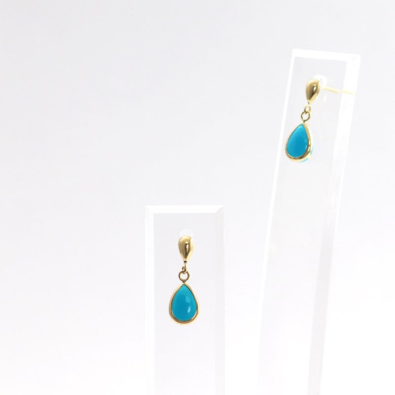 K18YG ターコイズ ピアス_11