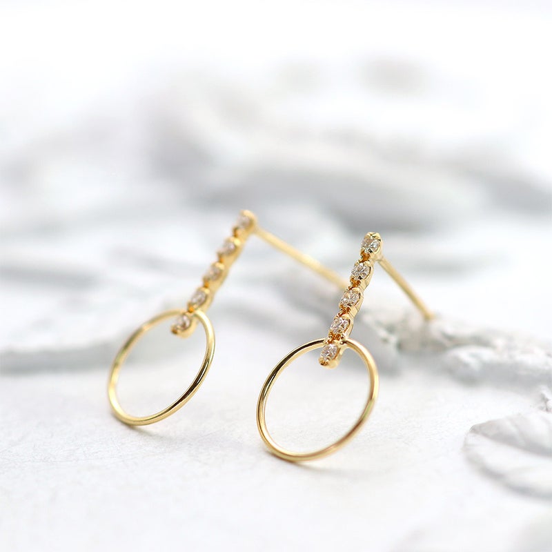 K18YG ダイヤモンド ピアス_04