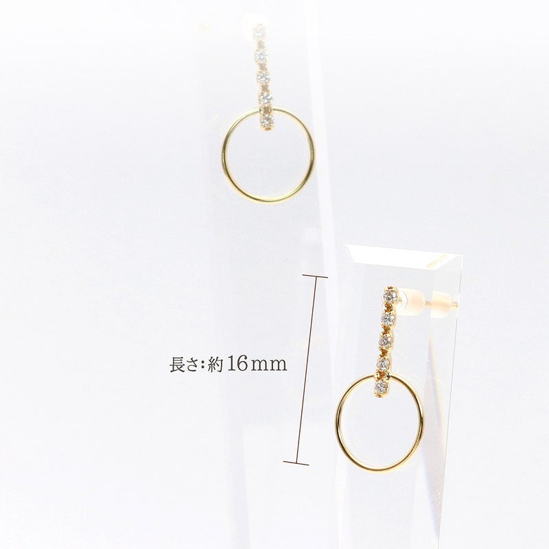 K18YG ダイヤモンド ピアス_05