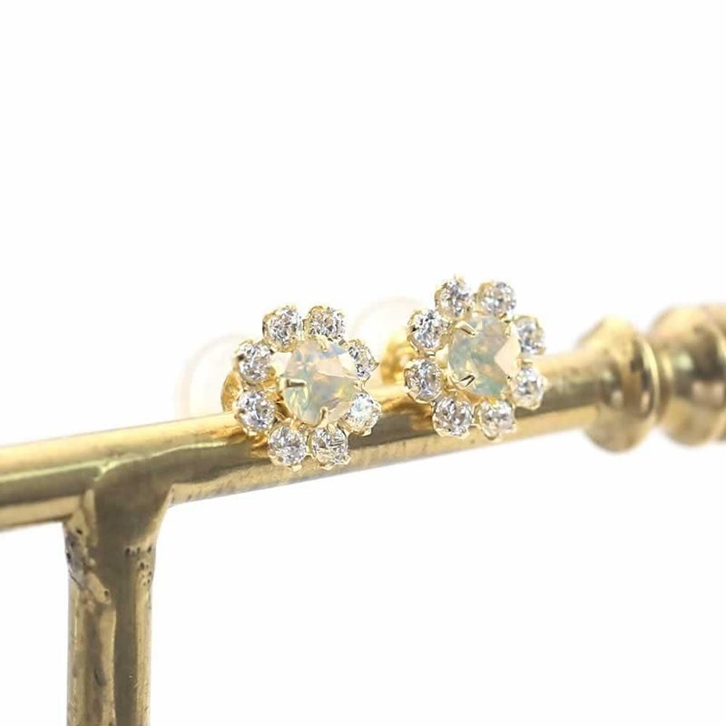 K18YG エチオピアオパール ピアス 10月の誕生石_02