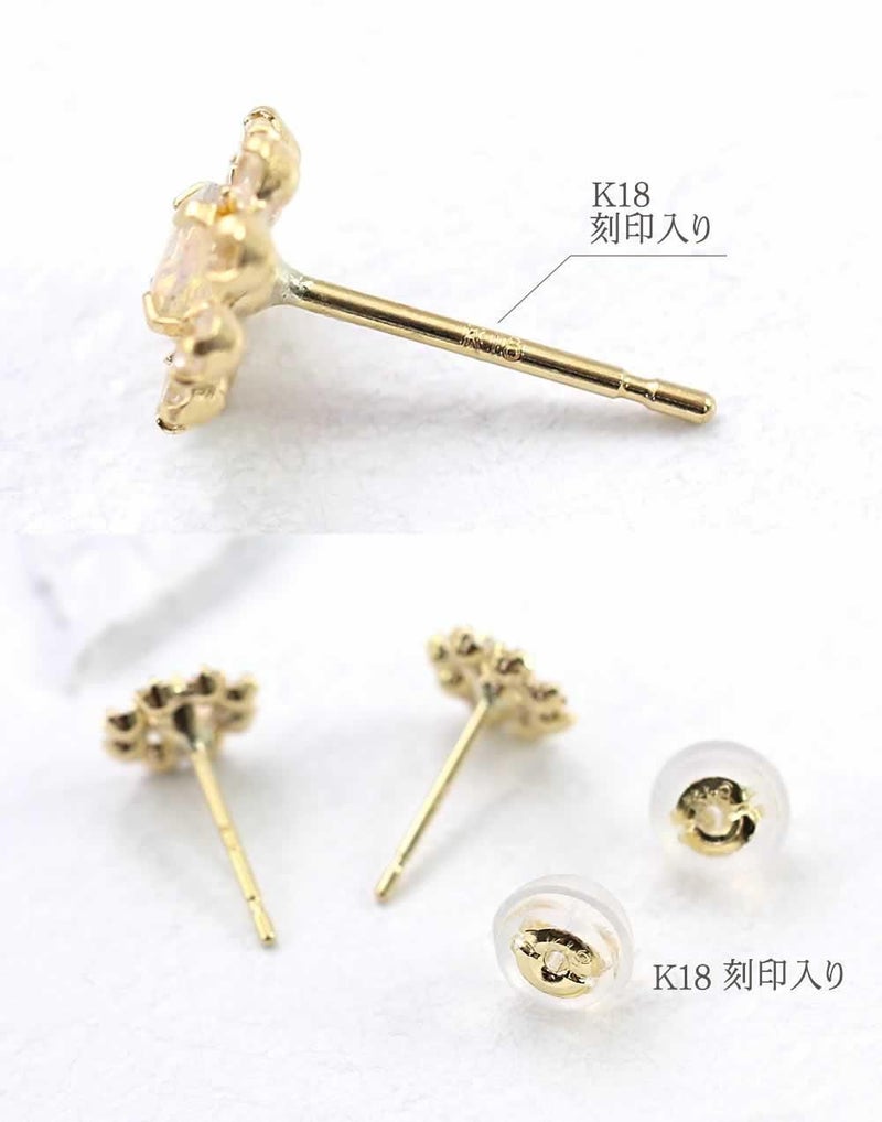 K18YG エチオピアオパール ピアス 10月の誕生石_05