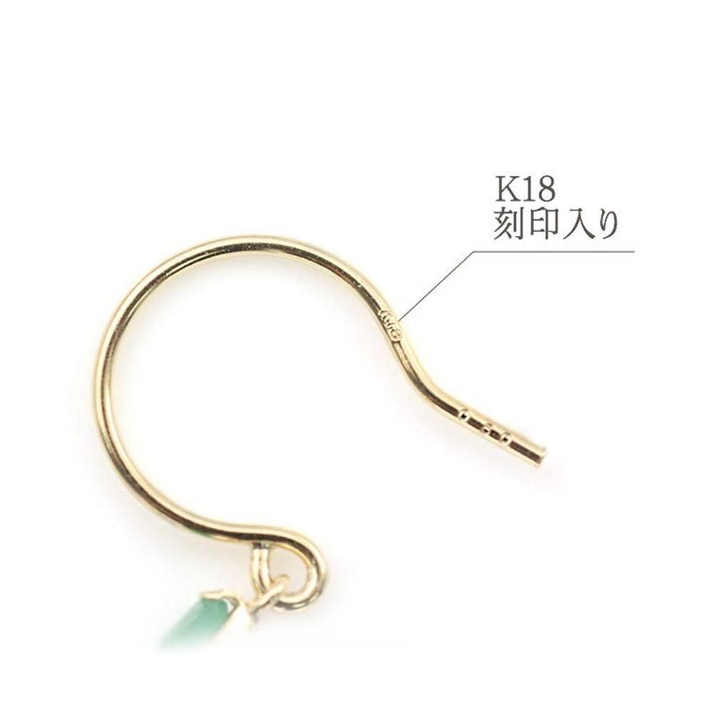 K18YG エメラルド スリーストーン ロングピアス_05