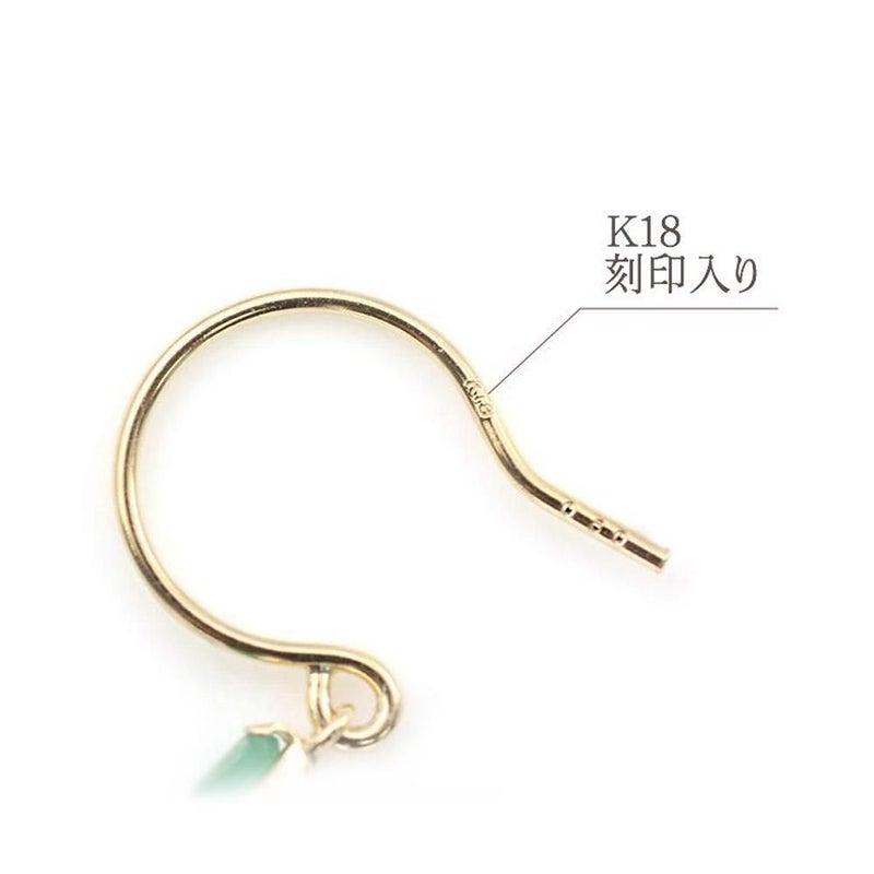 K18YG エメラルド スリーストーン ロングピアス_05