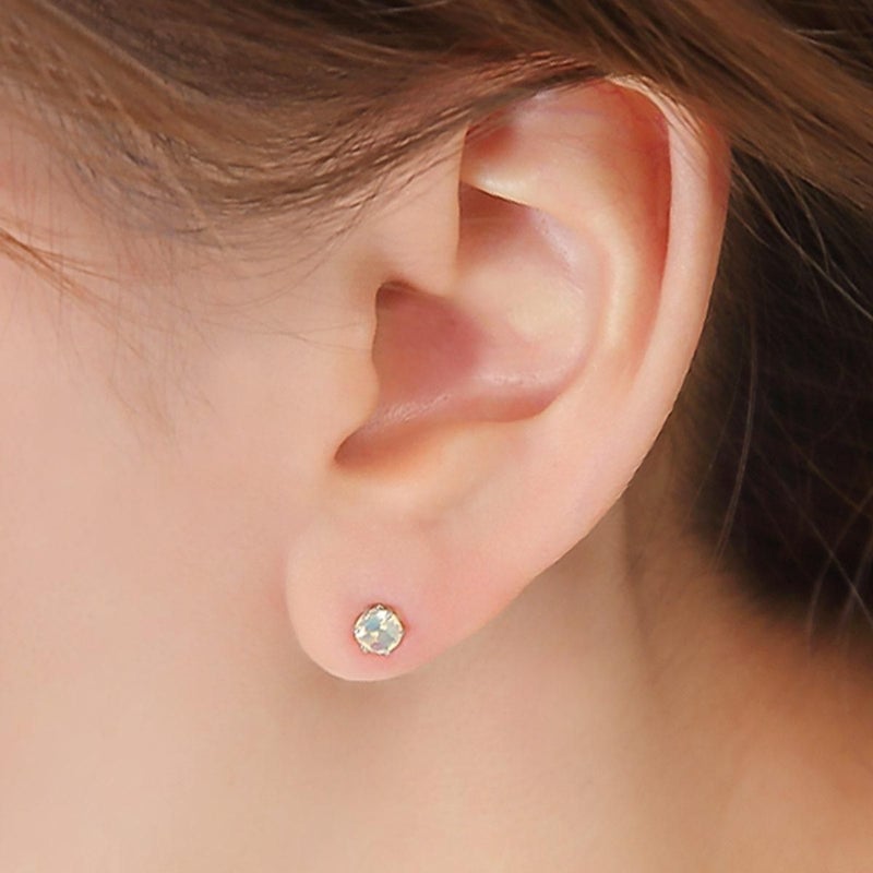 K18WG エチオピア産 オパール ピアス 10月誕生石_04