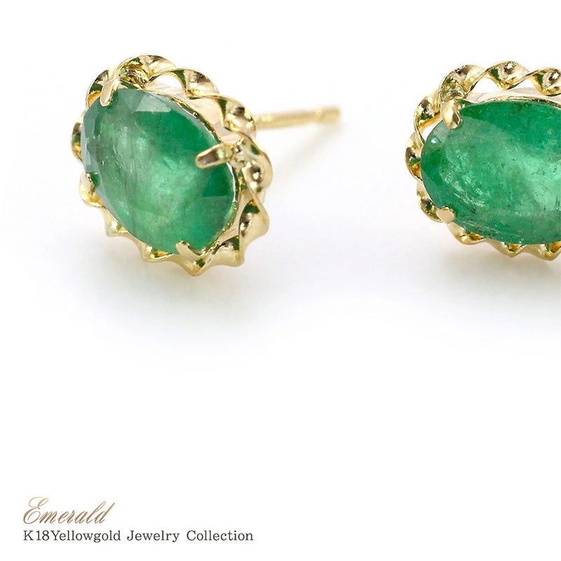 K18YG エメラルド ピアス_09