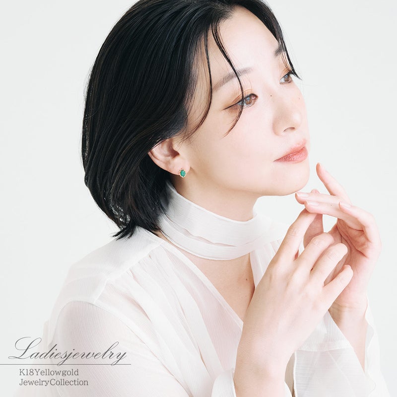K18YG エメラルド ピアス_11