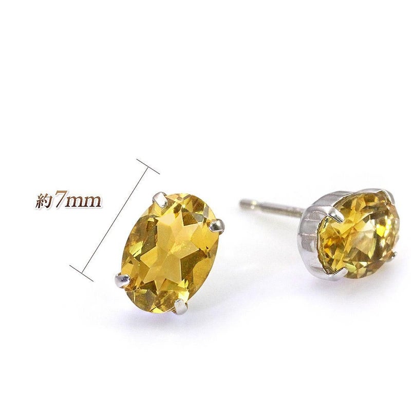 K18 シトリン ピアス 11月誕生石_05