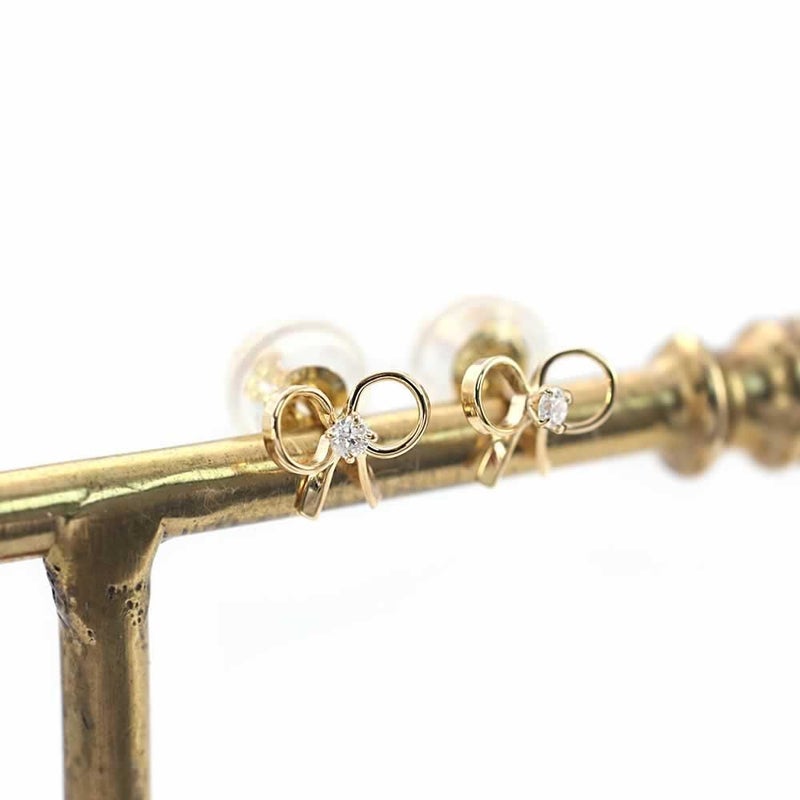 K18YG ダイヤモンド リボンピアス_03