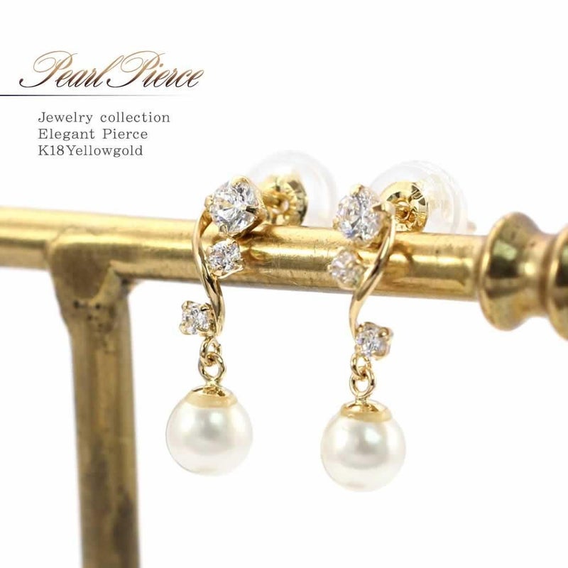 K18YG 淡水真珠 ドロップピアス_01